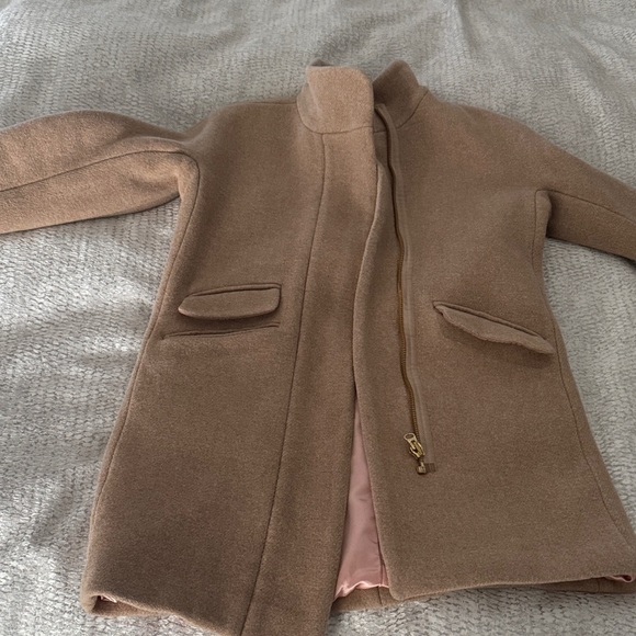 J.Crew Italian Stadium Cloth Coat in lite brown - Picture 2 of 3